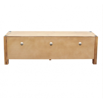 Nikoly Solid Acacia TV Cabinet with Drawers and Open Shelves