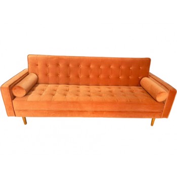 Velvet 3 Seater Sofa Bed – Luxurious Green Couch with Adjustable Click-Clack Comfort
